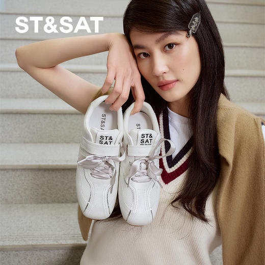 星期六粉色休闲透气软底芭蕾德训鞋SSD1112E7K 商品图1