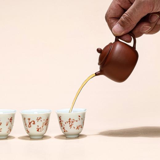 石音小品壶套装 原矿清水泥 旅行皮制包装 全麻小茶巾备上 使用方便 商品图1