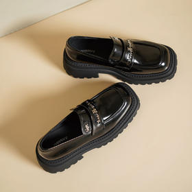 Westory2025年春季方头厚底乐福深口单鞋S25AM59251