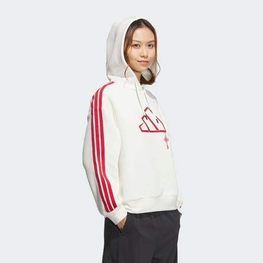 Adidas阿迪达斯CNY HOODED SWEATSHIRT 蛇年双面针织运动休闲连帽卫衣套头衫连帽卫衣JZ1638 商品图1
