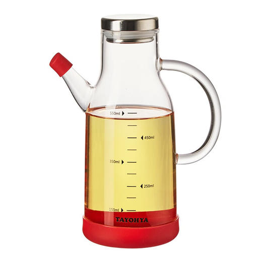 【6F】多样屋（TAYOHYA） 玻璃油壶加厚高硼硅防漏油瓶带刻度家用厨房酱油瓶醋瓶 刻度油壶-550ml 商品图4