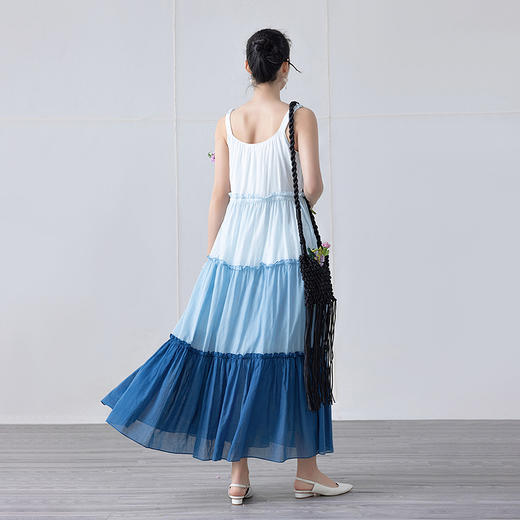 【林栖设计小店】植物染婴儿棉连衣裙层次感无袖A字显瘦2025夏季新品裙子1952139 商品图2