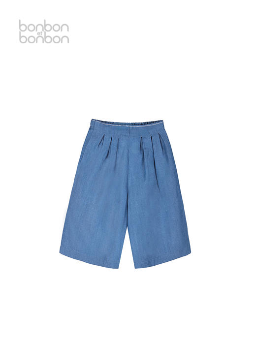 天丝牛仔阔腿裤 商品图0