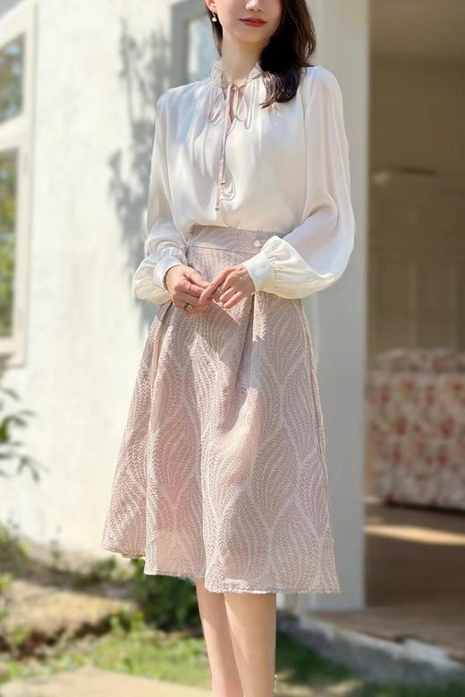 Le Malene 优雅知性肌理感高腰半裙 17922 商品图3