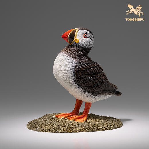 铜师傅《铜师傅百鸟集》之北极海鹦 客厅桌面铜鸟摆件 家居工艺品 商品图2