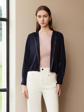 【短款连帽外套】25年春夏新品女士薄款时尚休闲黑色外套