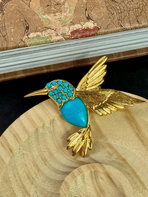 【月泉流砂·蜂鸟胸针】 商品图2