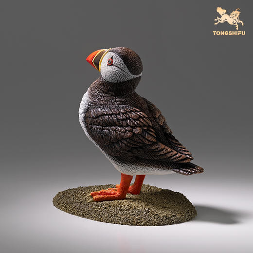 铜师傅《铜师傅百鸟集》之北极海鹦 客厅桌面铜鸟摆件 家居工艺品 商品图1