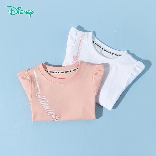 迪士尼【甜心米妮凉感T恤】25夏季新款女童舒适凉感短袖运动休闲T恤ZD2ES024* 商品图11