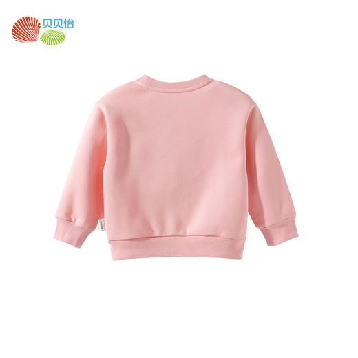 贝贝怡2025春秋新款女童圆领卫衣卡通猫咪印花套头上衣运动休闲卫衣 商品图11