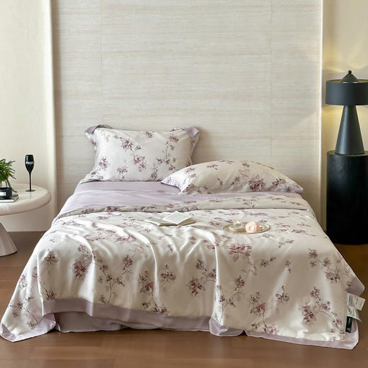 自然醒花卉60支天丝数码印花夏被四件套高级夏季可水洗莱赛尔凉感薄款空调被夏被子TD 商品图1