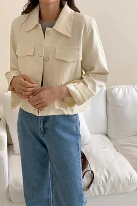 LNNNS 白色工装口袋短款外套 19561