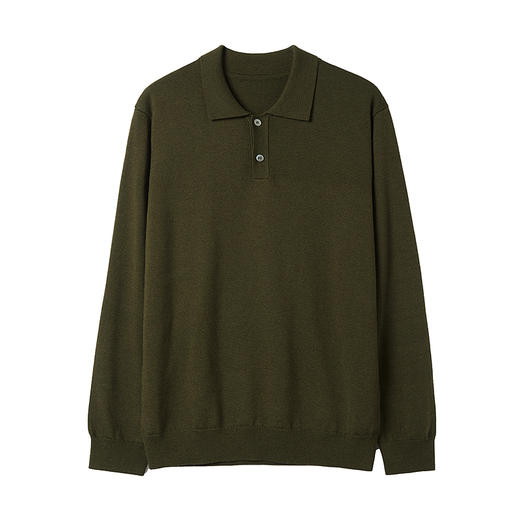 棉仓356804002-合体正肩全棉磨毛翻领长袖衬衫 商品图3