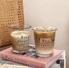 玻璃咖啡杯   冰美式杯子家用水杯高颜值英文字母拿铁牛奶杯饮料酒杯3.198 商品缩略图1