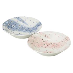 日本进口西庵窑花流水中碗套装