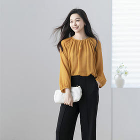 火桐hooton双向顺纡绉长袖上衣YT2097