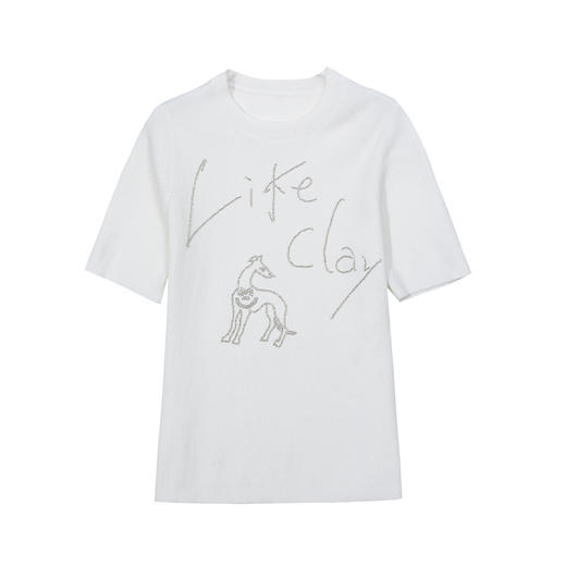 谜底针织衫短袖女2025夏季新品复古文艺紧身H型短毛衣252MZ0891 商品图4