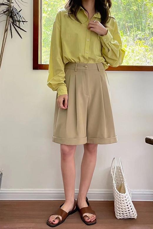 LNNNS 卡其色休闲百搭随性五分短裤 17940 商品图3