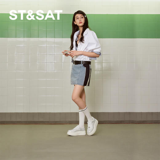 【百搭厚底】星期六时尚休闲松糕厚底板鞋SSD1112C4W 商品图3