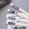 陶瓷筷子套装家用欧式奢华防潮防霉防滑耐高温象牙瓷筷子诺轩光辉岁月筷子蓝色10双礼盒装 商品缩略图4