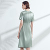 EITIE爱特爱夏季新款单侧提褶法式气质显瘦高腰连衣裙7807532 商品缩略图4