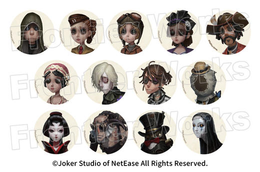 第五人格 设定画 吧唧 第二弹 徽章 13包/盒 谷子 商品图0