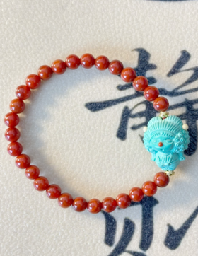 JS(辰龙文轩）南红玛瑙小丑单圈设计款