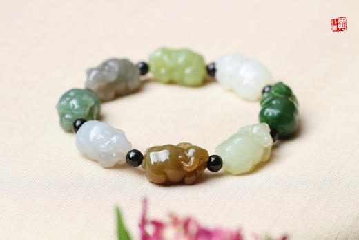 和田玉多宝牛【扭转乾坤】手串 商品图1