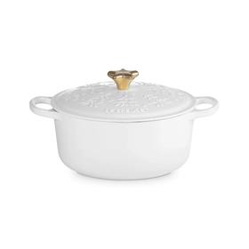 法国进口（Le Creuset）酷彩铸铁锅圆形24cm4.2L白色