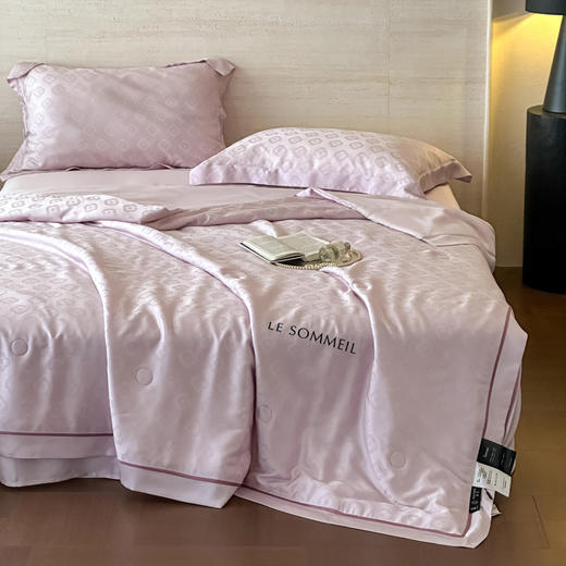 自然醒60支天丝提花烫钻刺绣夏被四件套兰精莱赛尔可机洗冰丝被芯丝滑裸睡TD 商品图2