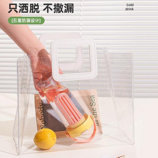 bablov花伴森水杯大容量女生便携吸管杯高颜值茶水分离泡茶tritan杯子夏 商品图2