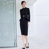 IWY/春秋高端黑色西装半裙职业套装显瘦干练时尚气质总裁范美容院工装CS2170 商品缩略图3