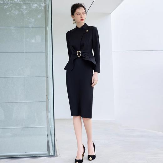 IWY/春秋高端黑色西装半裙职业套装显瘦干练时尚气质总裁范美容院工装CS2170 商品图3