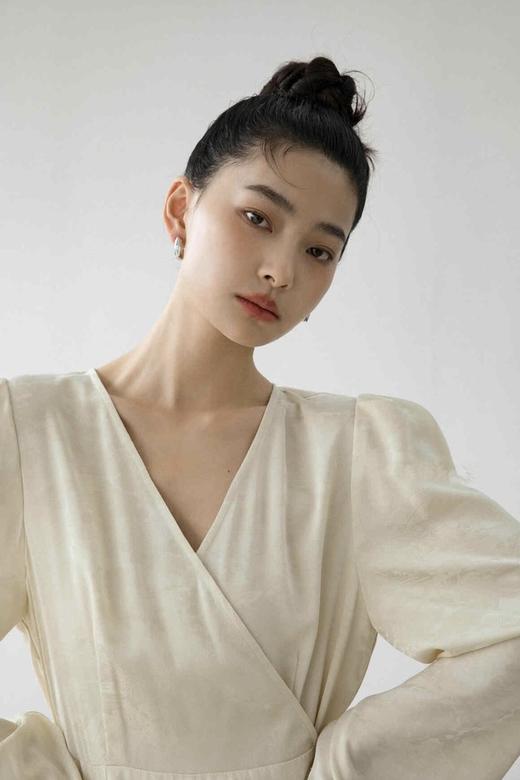 L.Fleuri 气质系带提花连衣裙 17923 商品图2