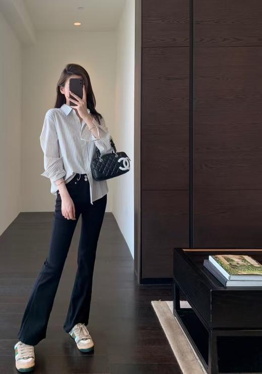 新款猫猫微喇牛仔裤土耳其四面弹盐洗牛仔裤 商品图4