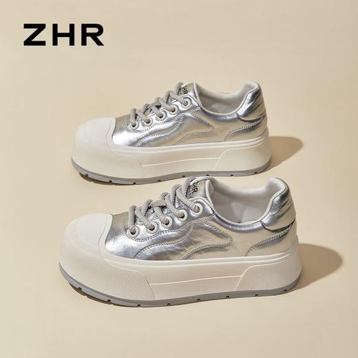ZHR则则厚底轻便板鞋耐磨ins百搭女鞋松糕底2024秋季新款休闲鞋女 商品图8