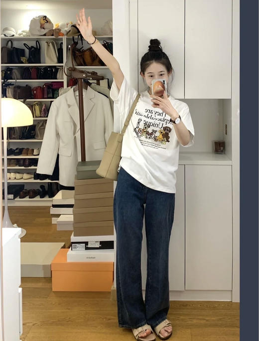 开春☀️漂亮短袖第一弹🔥杨幂同款【伊泺杉韩式纯棉短袖T恤】韩里韩气的短袖来了!! 💥春天内搭也很nice,好口碑👍 商品图1