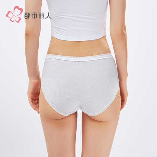 都市丽人纤柔绵木代尔系列人棉锦平角裤LKH5E3 商品图3