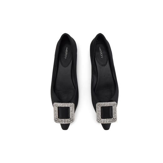 Westory2025年春季平底尖头方扣休闲通勤百搭浅口单鞋W25AE57911 商品图4