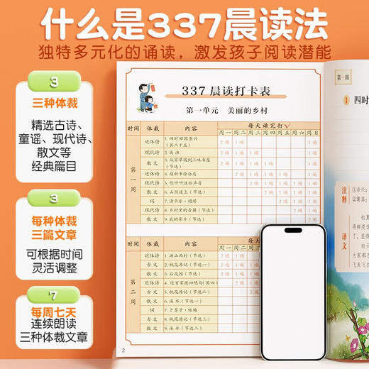 人教版教材同步 1-6年级下册语文每日阅读 美文朗读养成阅读好习惯 商品图1