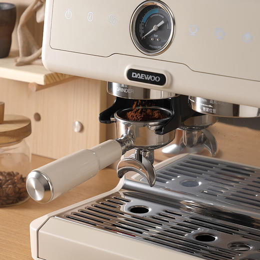 大宇（DAEWOO）咖啡机家用商用研磨一体式小型半自动咖啡机_DY-KF26A 商品图5