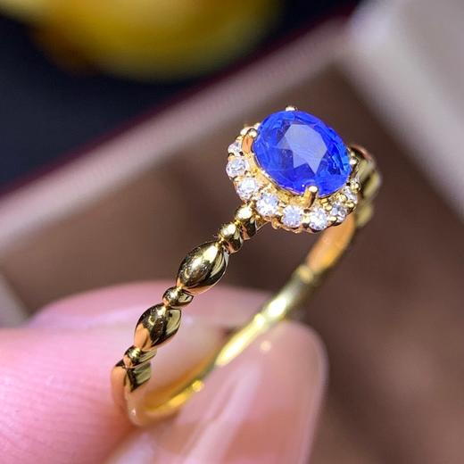 0.7ct刻面蓝宝石戒指 商品图3
