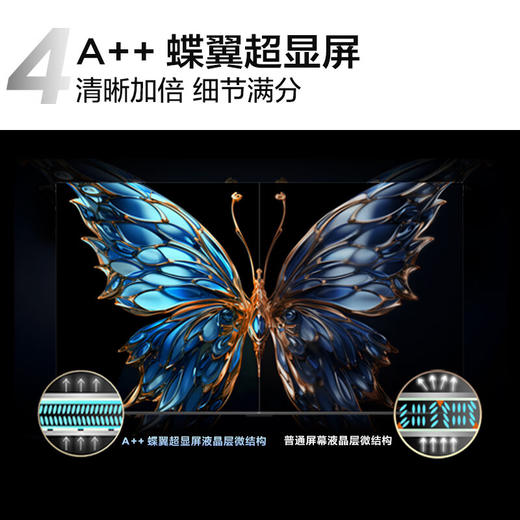 TCL电视_S11H-JN_超能芯片T2_超薄一体化设计_全通道120Hz_A蝶翼超显屏_原色高色域_超薄疾速电视_75英寸_官方标配 商品图5