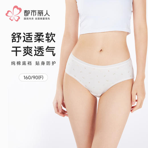都市丽人舒肤棉纯棉系列50支棉平角裤LKH5A9 商品图0