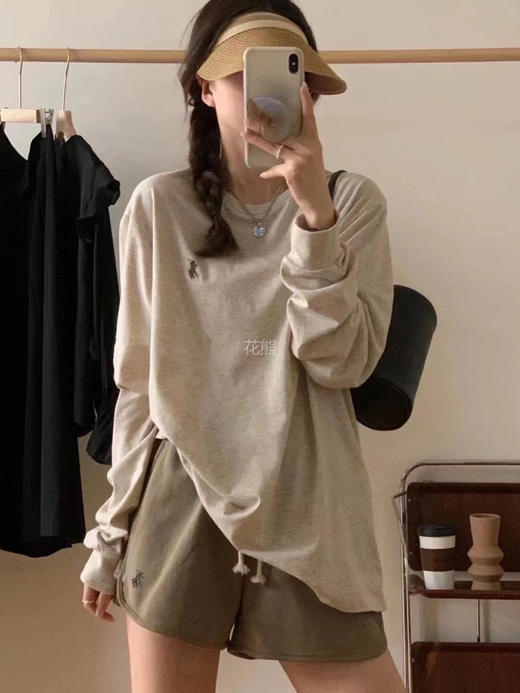 【OSMIC ARMIN拉夫燕麦长袖套装】整套属于婴幼儿的面料 上衣防晒又轻薄 短裤内里毛圈材质 实用性超强独一无二的燕麦色 商品图0