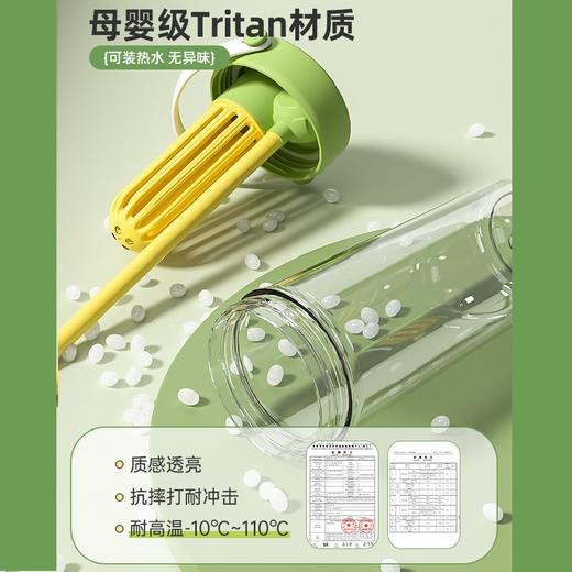 bablov花伴森水杯大容量女生便携吸管杯高颜值茶水分离泡茶tritan杯子夏 商品图1
