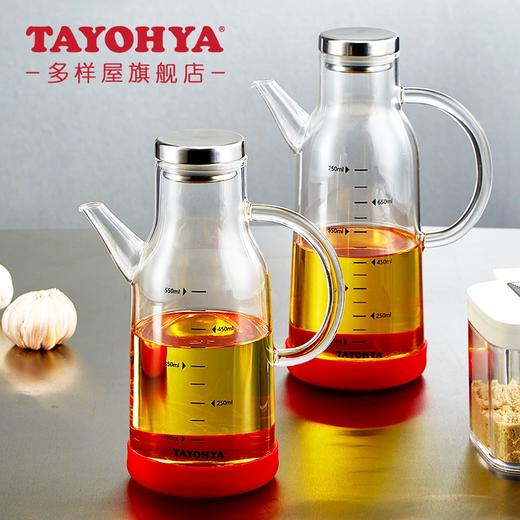 【6F】多样屋（TAYOHYA） 玻璃油壶加厚高硼硅防漏油瓶带刻度家用厨房酱油瓶醋瓶 刻度油壶-550ml 商品图1