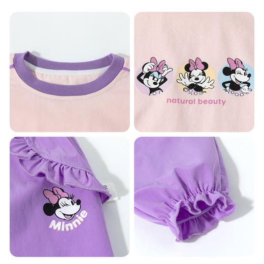 迪士尼【清爽短袖防蚊长裤套装】25夏季新款女童时尚百搭凉感休闲两件套ZD2ET006 商品图9