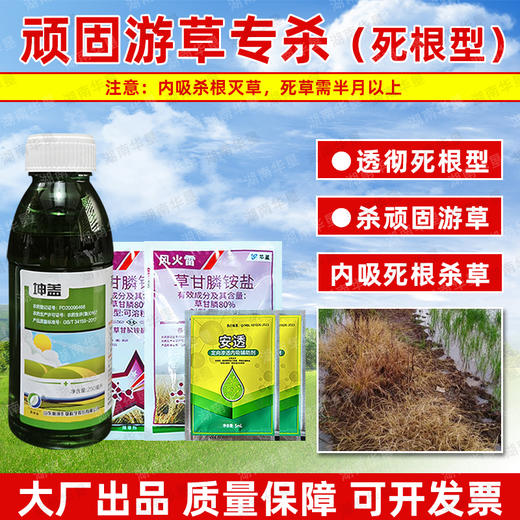 顽固游草专杀套餐草甘膦铵盐稻李氏禾专杀耕前除草死根型除草剂 商品图1
