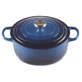 法国进口（Le Creuset）酷彩铸铁锅圆形22cm3.3L天蓝色